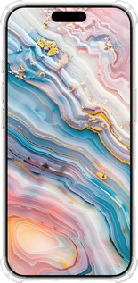 Силіконовий протиударний с посиленими кутами чехол Мрамор красивый для Apple iPhone 16 Pro - 6376sp-3708 изображение 