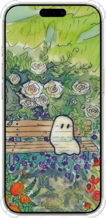 Силикон с усиленными углами чехол Грустное привидение для Apple iPhone 16 Pro - 6403sp-3708 изображение 