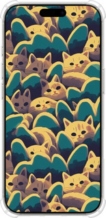 Силіконовий протиударний с посиленими кутами чехол Із зображенням котиків для Apple iPhone 16 Pro - 6429sp-3708 изображение 