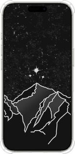 Силикон с усиленными углами чехол Минималистический горный пейзаж для Apple iPhone 16 Pro - 6438sp-3708 изображение 