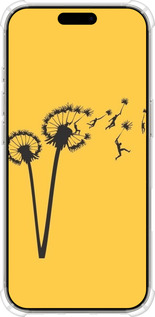 Силикон с усиленными углами чехол Минимализм одуванчики для Apple iPhone 16 Pro - 6449sp-3708 изображение 