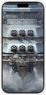 Силіконовий протиударний с посиленими кутами чехол Лінкор, world of tanks, wargaming, військовий корабель для Apple iPhone 16 Pro - 6453sp-3708 изображение 