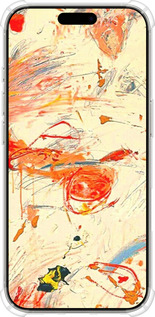 Силикон с усиленными углами чехол Динамичная картина с хаотичными мазками для Apple iPhone 16 Pro - 6540sp-3708 изображение 