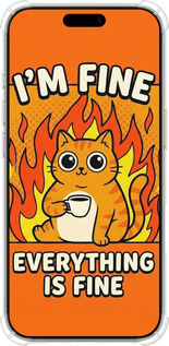 Силикон с усиленными углами чехол Funny Cat для Apple iPhone 16 Pro - 6786sp-3708 изображение 