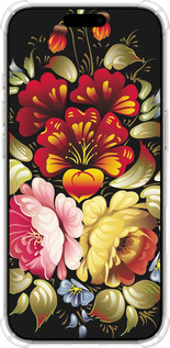 Силикон с усиленными углами чехол Хохлома 6 для Apple iPhone 16 Pro - 829sp-3708 изображение 