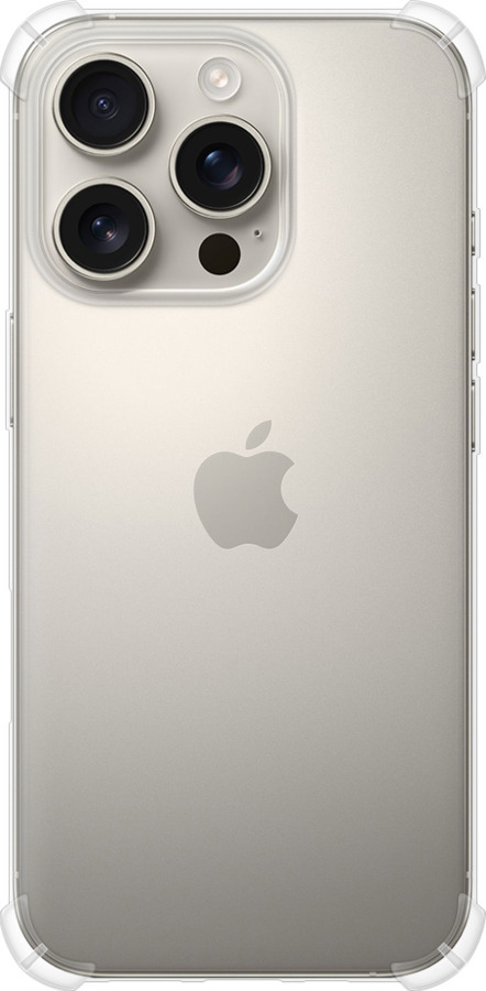 Силикон с усиленными углами чехол Прозрачный для Apple iPhone 16 Pro - 5636sp-3708 изображение 