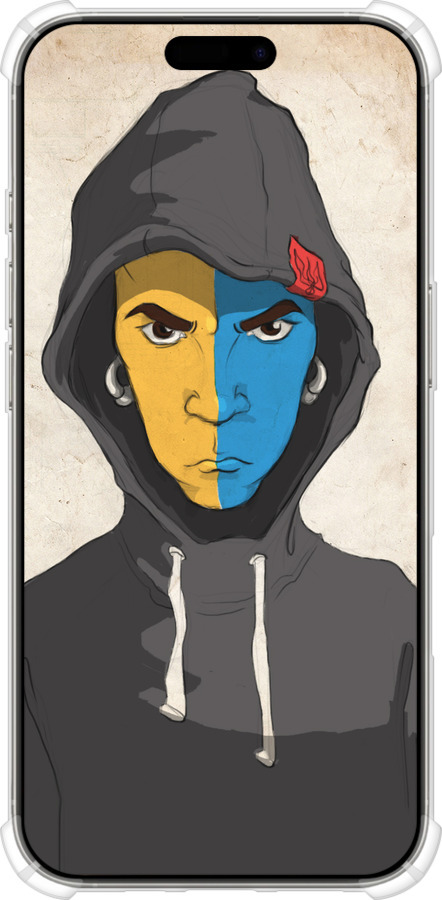 Силикон с усиленными углами чехол Злой подросток для Apple iPhone 16 Pro - 1053sp-3708 изображение 