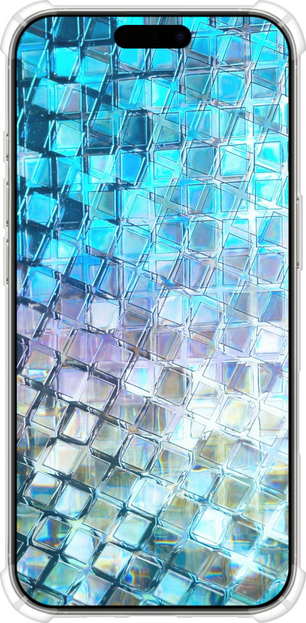 Силикон с усиленными углами чехол Переливающаяся чешуя для Apple iPhone 16 Pro - 227sp-3708 изображение 