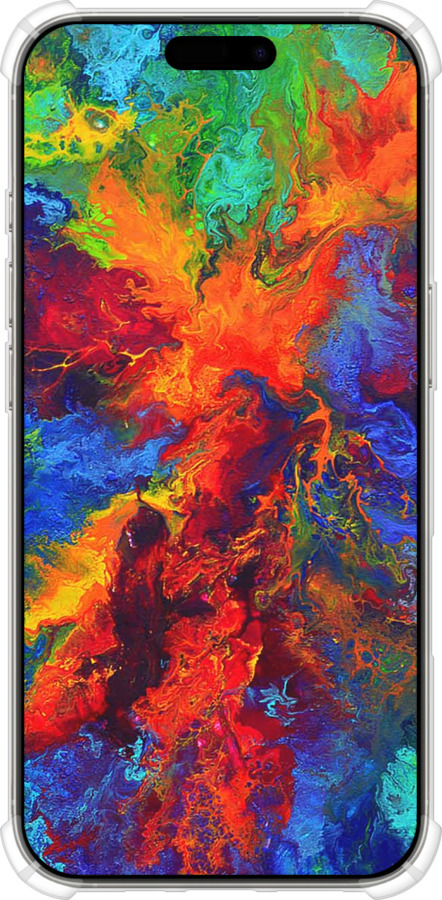 Силикон с усиленными углами чехол Акварель на холсте для Apple iPhone 16 Pro - 4150sp-3708 изображение 