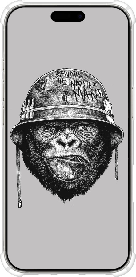 Силикон с усиленными углами чехол military monkey для Apple iPhone 16 Pro - 4177sp-3708 изображение 