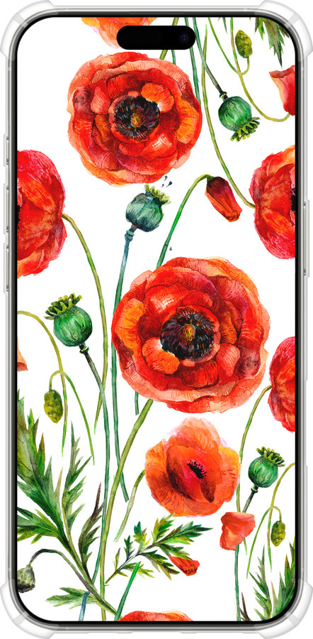 Силикон с усиленными углами чехол Нарисованные маки для Apple iPhone 16 Pro - 4278sp-3708 изображение 
