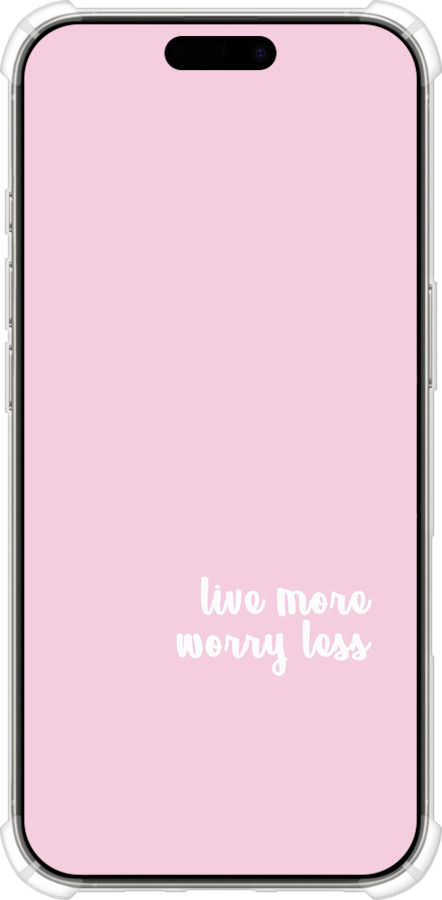 Силикон с усиленными углами чехол Живи больше для Apple iPhone 16 Pro - 4347sp-3708 изображение 