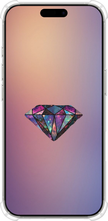 Силикон с усиленными углами чехол Диамант для Apple iPhone 16 Pro - 4352sp-3708 изображение 