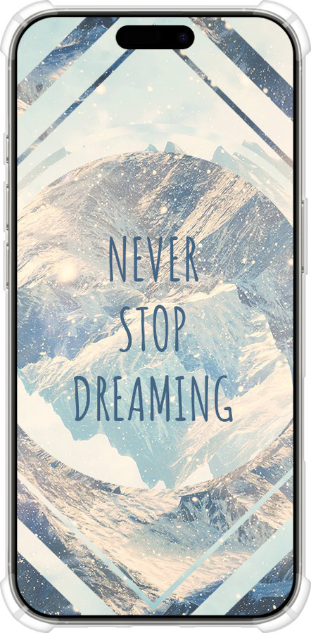 Силикон с усиленными углами чехол Мечтать для Apple iPhone 16 Pro - 4379sp-3708 изображение 