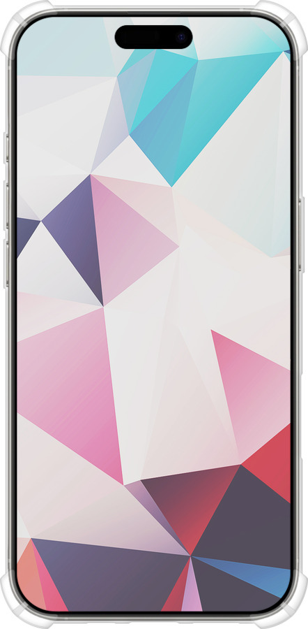 Силикон с усиленными углами чехол Геометрия 3 для Apple iPhone 16 Pro - 4415sp-3708 изображение 