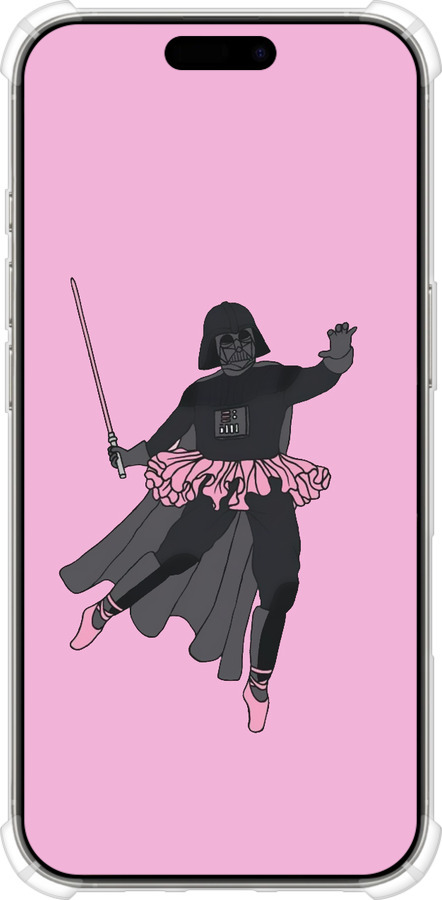 Силикон с усиленными углами чехол Pink Wader для Apple iPhone 16 Pro - 4456sp-3708 изображение 