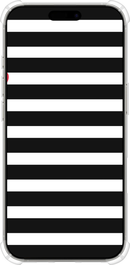 Силіконовий протиударний с посиленими кутами чехол Чорно-білі смуги для Apple iPhone 16 Pro - 4461sp-3708 изображение 