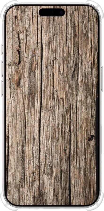 Силикон с усиленными углами чехол Текстура дерева для Apple iPhone 16 Pro - 4476sp-3708 изображение 