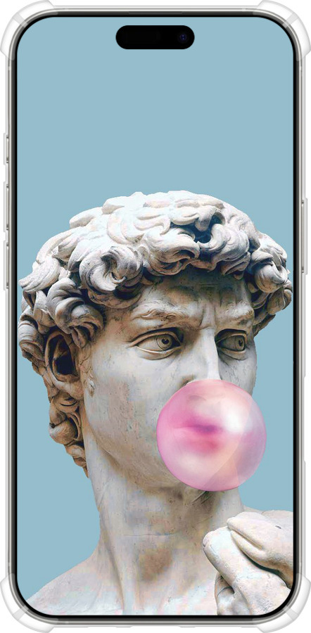 Силикон с усиленными углами чехол Микеланджело для Apple iPhone 16 Pro - 4500sp-3708 изображение 