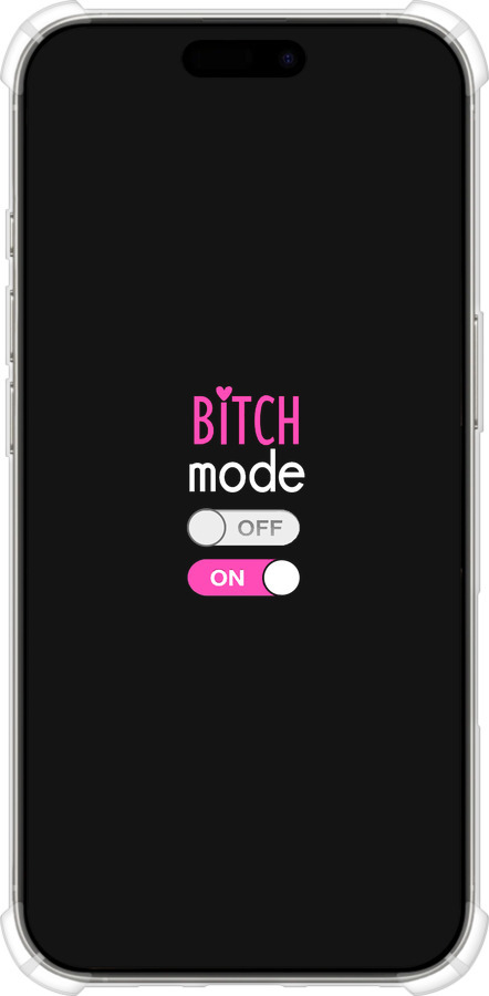 Силикон с усиленными углами чехол Bitch mode для Apple iPhone 16 Pro - 4548sp-3708 изображение 