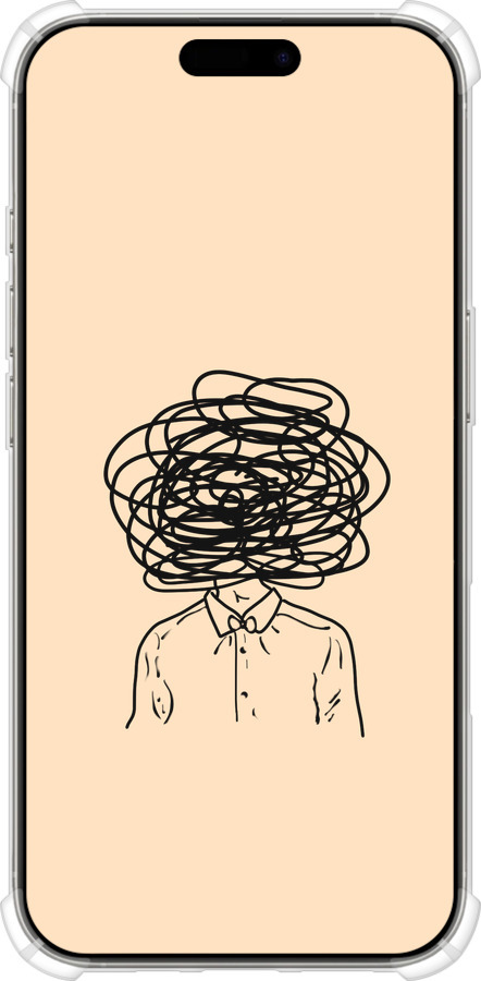 Силіконовий протиударний с посиленими кутами чехол Думки для Apple iPhone 16 Pro - 4568sp-3708 изображение 