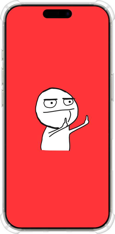 Силикон с усиленными углами чехол Мем для Apple iPhone 16 Pro - 4578sp-3708 изображение 