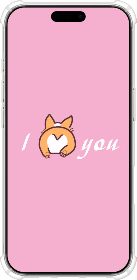 Силикон с усиленными углами чехол Люблю1 для Apple iPhone 16 Pro - 4587sp-3708 изображение 