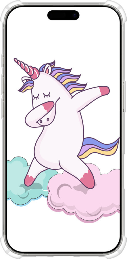 Силіконовий протиударний с посиленими кутами чехол Єдиноріг для Apple iPhone 16 Pro - 4702sp-3708 изображение 