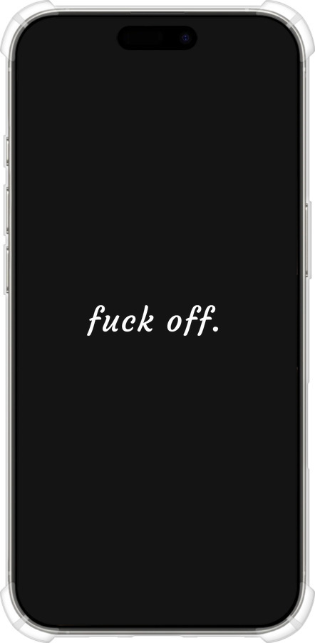 Силикон с усиленными углами чехол Fuck off для Apple iPhone 16 Pro - 4731sp-3708 изображение 
