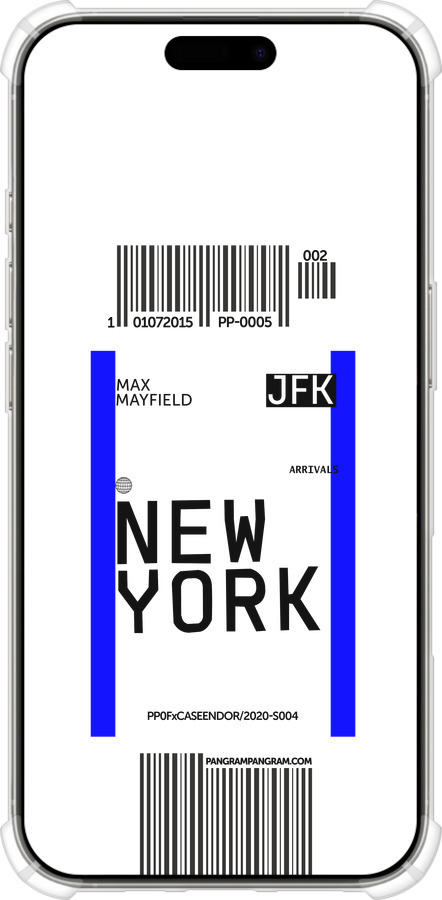 Силикон с усиленными углами чехол New York для Apple iPhone 16 Pro - 4861sp-3708 изображение 