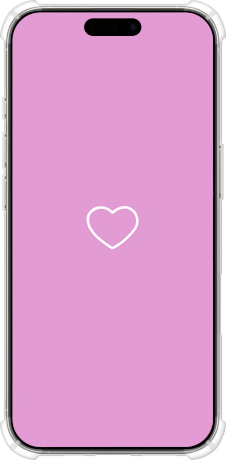 Силикон с усиленными углами чехол Сердце 2 для Apple iPhone 16 Pro - 4863sp-3708 изображение 