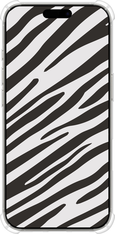 Силіконовий протиударний с посиленими кутами чехол Класична зебра для Apple iPhone 16 Pro - 4874sp-3708 изображение 