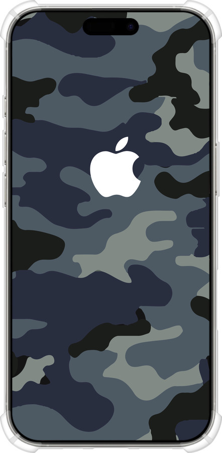 Силикон с усиленными углами чехол Камуфляж 1 для Apple iPhone 16 Pro - 4897sp-3708 изображение 