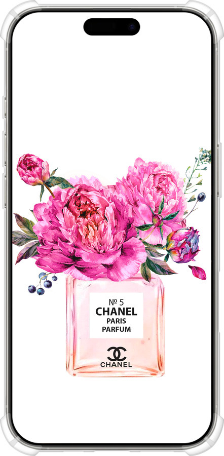 Силіконовий протиударний с посиленими кутами чехол Chanel для Apple iPhone 16 Pro - 4906sp-3708 изображение 