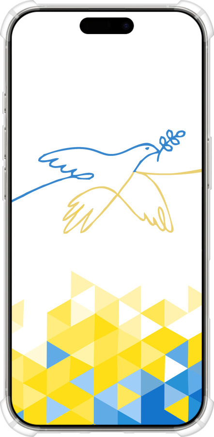 Силикон с усиленными углами чехол Птица мира для Apple iPhone 16 Pro - 5231sp-3708 изображение 