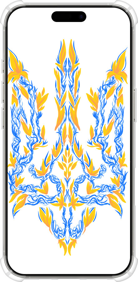 Силикон с усиленными углами чехол Герб Украины v3 для Apple iPhone 16 Pro - 5313sp-3708 изображение 