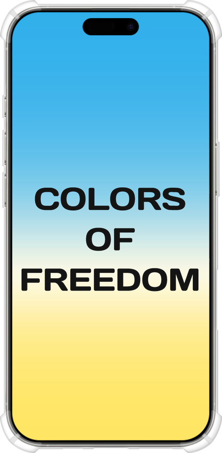 Силикон с усиленными углами чехол Colors of Freedom для Apple iPhone 16 Pro - 5453sp-3708 изображение 