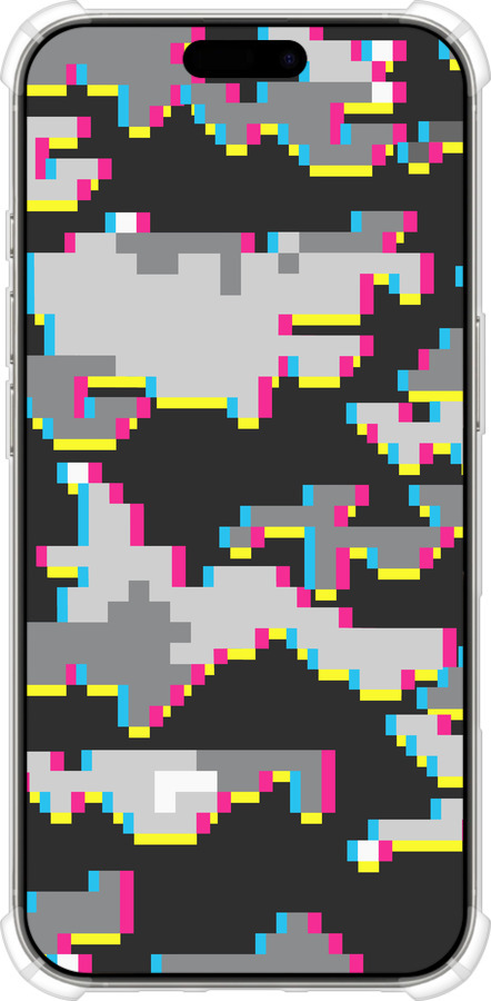 Силикон с усиленными углами чехол Пиксельный камуфляж для Apple iPhone 16 Pro - 5481sp-3708 изображение 