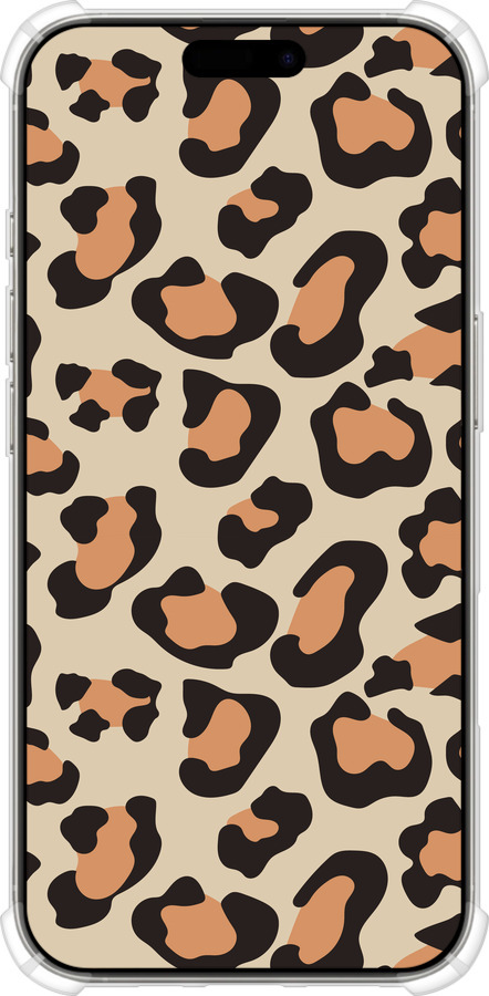 Силіконовий протиударний с посиленими кутами чехол Плями леопарду v2 для Apple iPhone 16 Pro - 5496sp-3708 изображение 