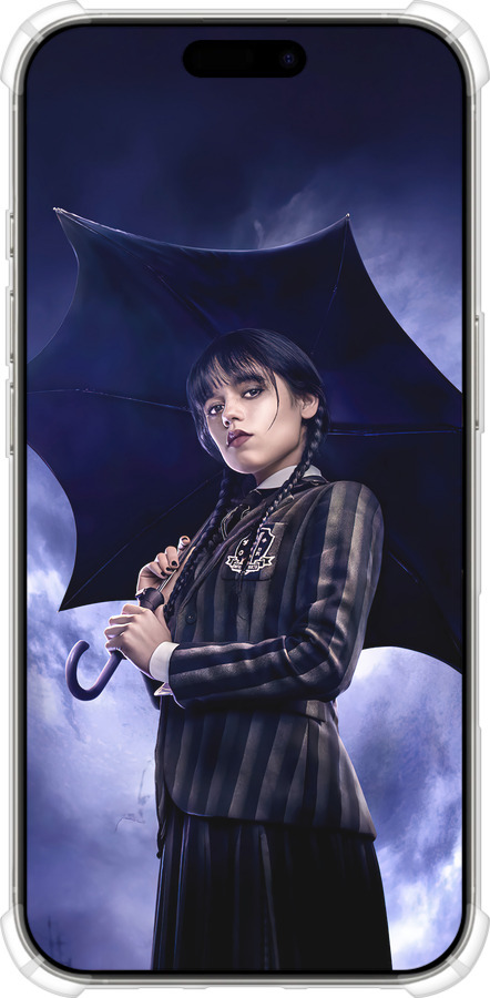 Силикон с усиленными углами чехол Wednesday v2 для Apple iPhone 16 Pro - 5516sp-3708 изображение 