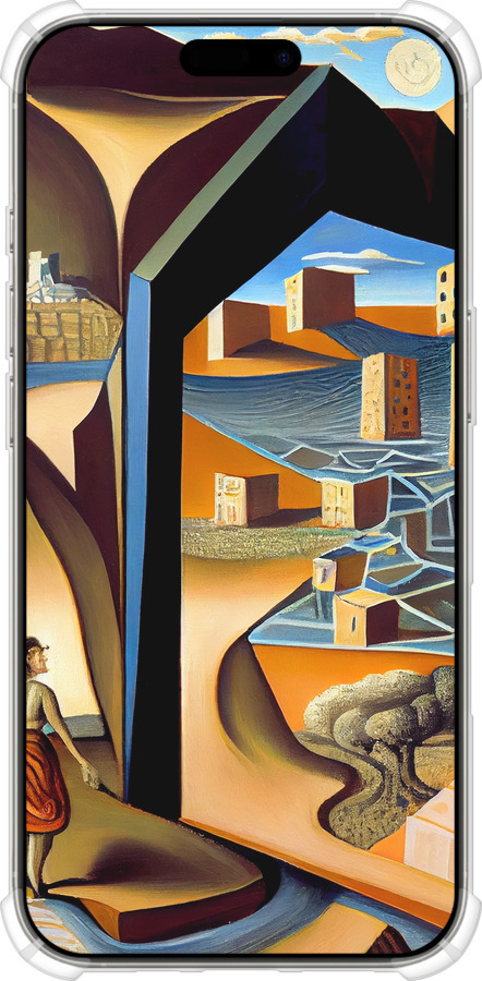 Силикон с усиленными углами чехол Абстракция v2 для Apple iPhone 16 Pro - 5618sp-3708 изображение 