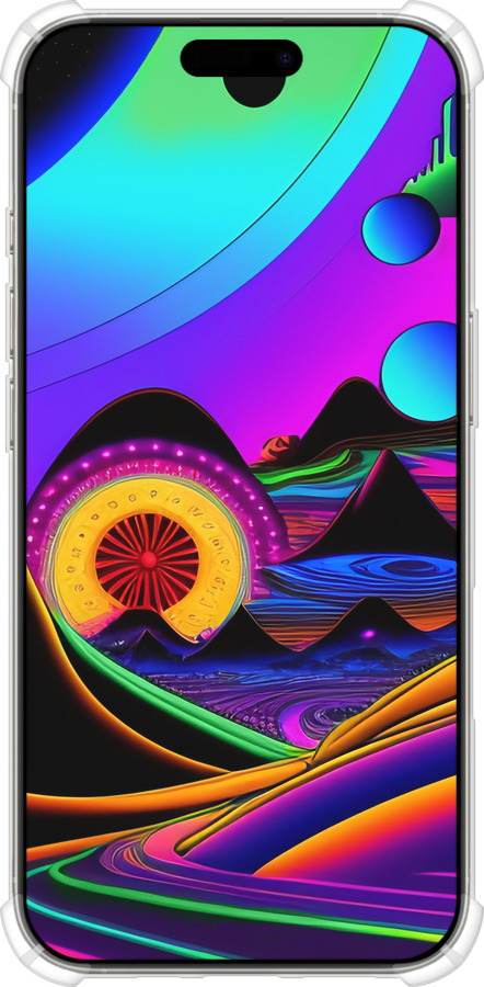 Силикон с усиленными углами чехол Абстракция v3 для Apple iPhone 16 Pro - 5620sp-3708 изображение 