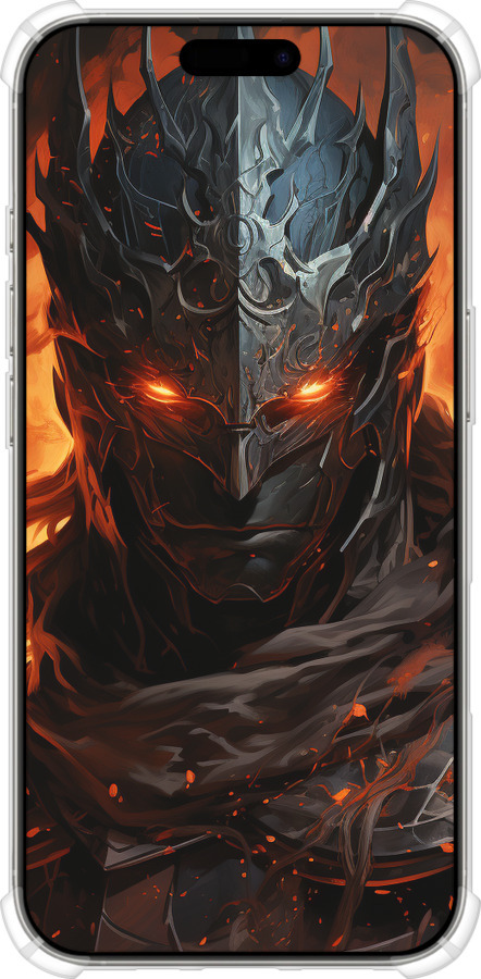 Силикон с усиленными углами чехол Темный рыцарь для Apple iPhone 16 Pro - 5650sp-3708 изображение 