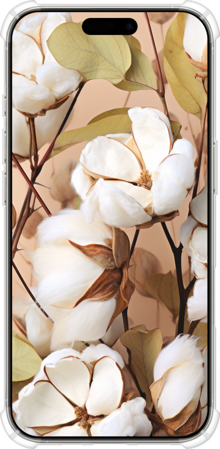 Силикон с усиленными углами чехол Хлопок для Apple iPhone 16 Pro - 5665sp-3708 изображение 