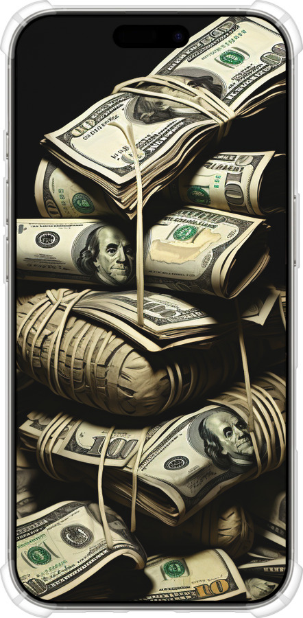 Силіконовий протиударний с посиленими кутами чехол Великі гроші для Apple iPhone 16 Pro - 5666sp-3708 изображение 