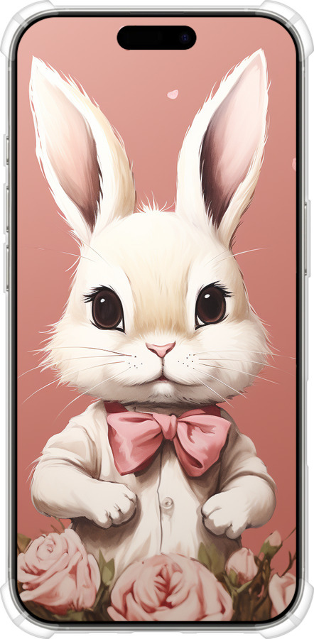 Силіконовий протиударний с посиленими кутами чехол Зайчик для Apple iPhone 16 Pro - 5669sp-3708 изображение 