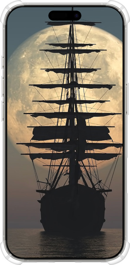 Силикон с усиленными углами чехол Корабль для Apple iPhone 16 Pro - 5998sp-3708 изображение 