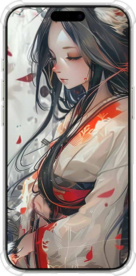 Силіконовий протиударний с посиленими кутами чехол Кіцуне для Apple iPhone 16 Pro - 6073sp-3708 изображение 