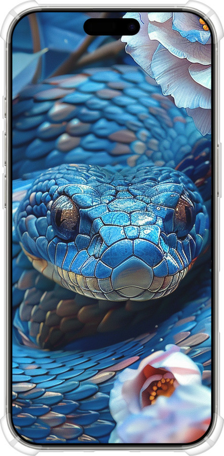Силикон с усиленными углами чехол Blue Snake для Apple iPhone 16 Pro - 6079sp-3708 изображение 