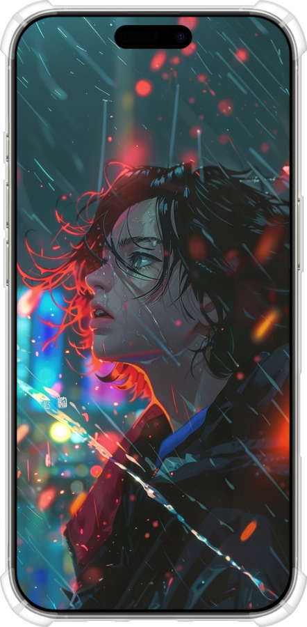 Силикон с усиленными углами чехол Ночные огни для Apple iPhone 16 Pro - 6096sp-3708 изображение 